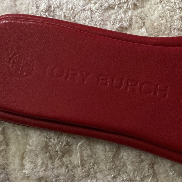 Tory Burch Red Slide Sandals - Picture 5 of 6